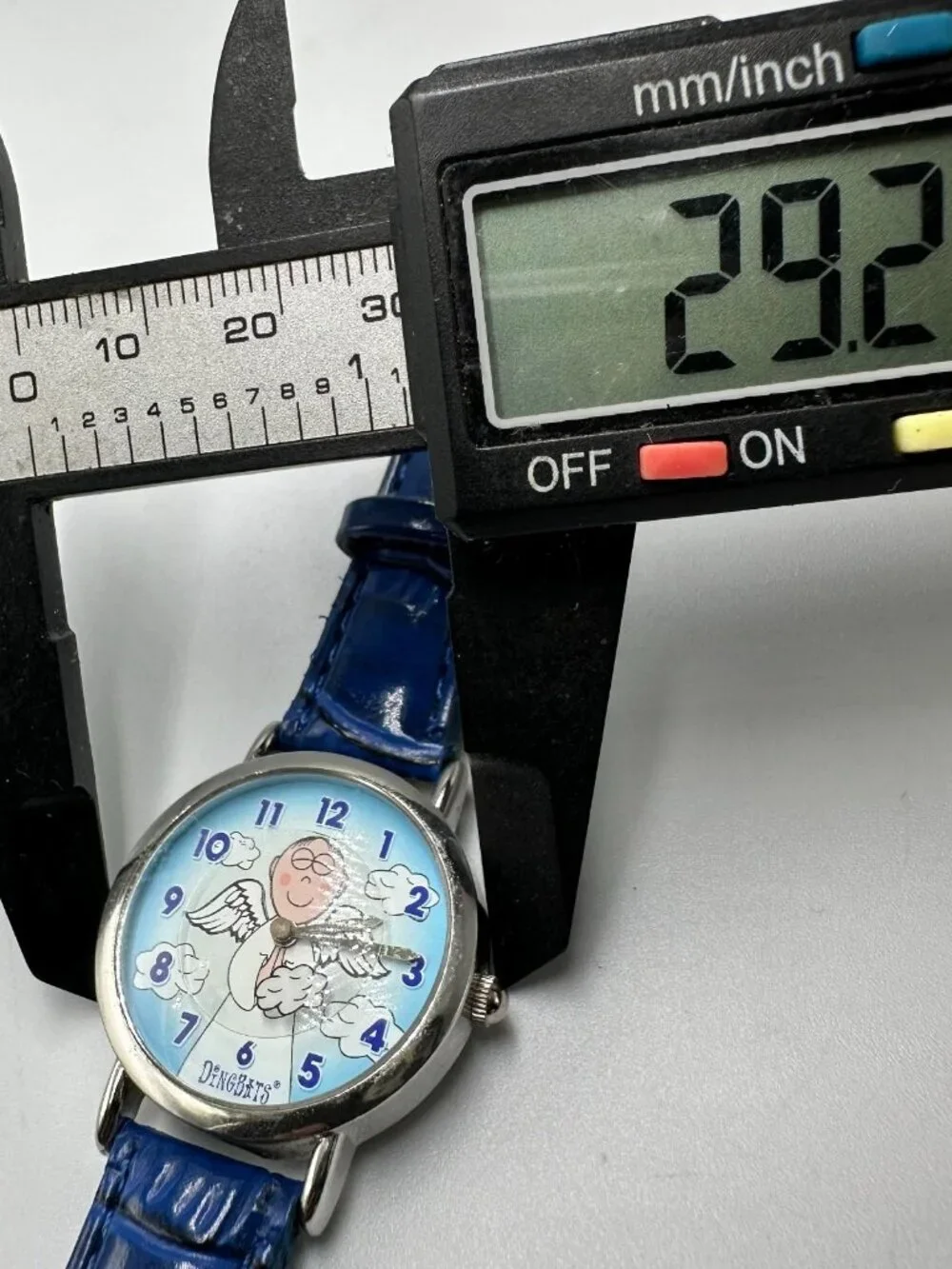 3/$30 Dingbats Watch Women Silver Tone Angel Dial Rotating Cloud Second Hand 8